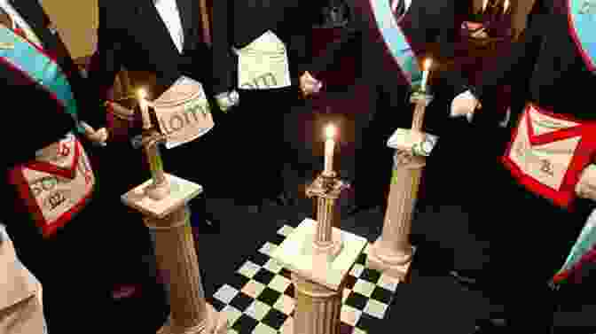 A Group Of Freemasons Gathered Around A Candle, Representing The Search For Knowledge Freemasonry: Royal Arch (The Spiritual Freemasonry 4)