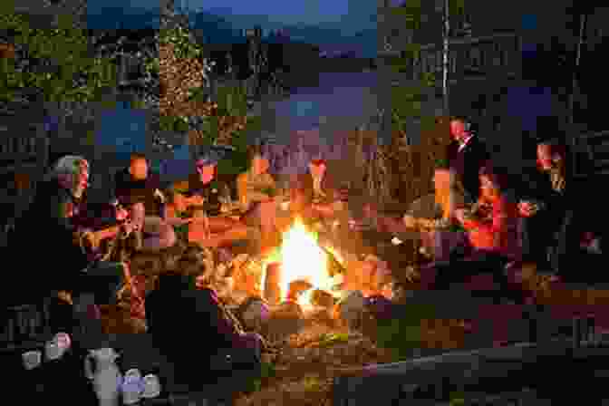 A Group Of People Sitting Around A Campfire. Hippie Woman Wild: A Memoir Of Life Love On An Oregon Commune