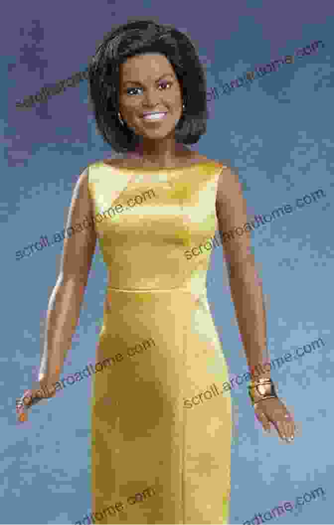 Amigurumi Of Michelle Obama, Wearing A Dress And Holding A Microphone. Crochet Iconic Women: Amigurumi Patterns For 15 Women Who Changed The World (Crochet Iconic Women 1)