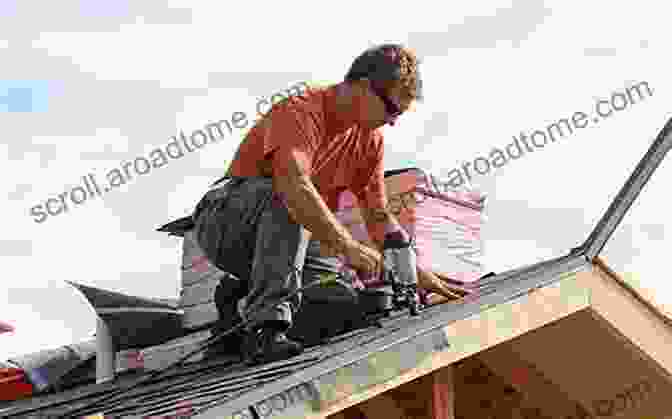 Image Of A Worker Installing Roof Shingles On A Roof House DIY STEP BY STEP GUIDE TO ROOF A HOUSE: Beginner S Practical Guide To House Roofing